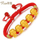 蒂蔻（Tico）十二生肖蛇本命年手鏈足金五福蛇黃金轉運珠手鏈紅繩情人節禮物