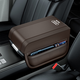 亮古力適用于奧迪A6L/A4L/Q7/q5/q3汽車扶手箱增高墊套收納肘托加高 棕色【記憶棉增高墊+雙側收納】