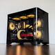 玩嘉天幕白色MINI曲面玻璃海景房電腦機箱臺式機MATX240/360水冷 天幕黑（支持MATX/360水冷/40顯卡