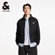 杰克·瓊斯（JACK&JONES）25年男裝春秋款外套男多色商務(wù)休閑夾克翻領(lǐng)100%純棉行政夾克短款 E40黑色 M