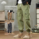 頂峰保羅（Dingfengbaoluo）休閑工裝褲子男士秋季束腳寬松潮牌戶(hù)外運動(dòng)長(cháng)褲2098軍綠XL
