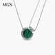 曼古銀（MGS）S925銀項(xiàng)鏈黑瑪瑙復(fù)古輕奢項(xiàng)鏈高級(jí)感鎖骨鏈女生日禮物送女友