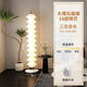 奶油風(fēng)糖葫蘆落地?zé)艨蛷d輕奢沙發(fā)書房臥室網(wǎng)紅氛圍燈中古立式燈 落地?zé)魜喛肆睢景状罄硎鬃?144W三色變光