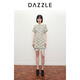DAZZLE地素 連衣裙2024夏季新款女裝獎杯提花四季針織A字短裙 白色 S