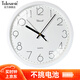 天王星（Telesonic）掛鐘客廳鐘表2025新款簡(jiǎn)約創(chuàng)意時(shí)鐘表掛墻免打孔裝飾石英鐘掛表 鍥約白直徑23cm（9英寸）