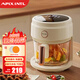 APIXINTL安本素 空氣炸鍋免翻面 4L大容量家用炸雞薯條機 蒸汽嫩炸 多功能全景可視玻璃炸籃電炸鍋 米白【全景可視+360°熱風(fēng)循環(huán)免翻面】