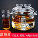 樂(lè )艾瑾家用高檔耐熱玻璃白酒溫酒壺套裝暖酒壺二兩分酒器清酒黃酒加熱壺 溫酒壺