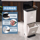 美易天歐本雙層垃圾分類(lèi)垃圾桶家用廚房垃圾桶帶蓋大號(hào)廚余腳踏塑料拉圾 按壓式 +上層分類(lèi)隔板 30L