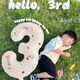 仕彩 白色印花數(shù)字氣球裝飾品兒童生日派對場景布置戶外手持拍照道具3