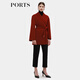 PORTS寶姿女裝秋冬新款長(cháng)袖毛呢大衣YLM9C004SZF061 紅色 M
