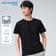 真維斯（Jeanswest）T恤男2026夏季薄款新疆長(cháng)絨棉短袖純棉T恤寬松圓領(lǐng)上衣黑色L