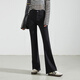 逸陽(yáng)（ESE-Y）復古喇叭牛仔褲女秋季款顯瘦高彈微喇褲子 黑色 27