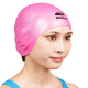 鯨魚(yú)（SPRING SWHALE）男女士通用加大頭圍長(cháng)發(fā)防水3d護耳游泳帽硅膠泳帽防進(jìn)水高彈舒適 粉紅色