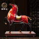《馬到成功》全銅非遺大漆馬擺件玄關(guān)酒柜辦公室新居公司開業(yè)禮品 大號《財福馬》長40寬15高42