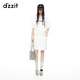 DZZIT【愛心老花】DZZIT地素背帶裙夏季牛仔白色裙子女 白色 M