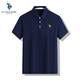 U.S. POLO ASSN.polo衫男短袖夏季保羅商務(wù)休閑翻領(lǐng)男裝上衣t恤深藏青XL