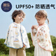 蒂樂(lè )嬰兒童防曬衣服寶寶斗篷男女童輕薄冰絲透氣夏季披風(fēng)防紫外線(xiàn) 【UPF50+】夢(mèng)幻藍鯨 L（0-3歲）