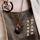 正宗奇楠沉香木葫蘆毛衣鏈翡翠吊墜福祿雙全納福項鏈百搭男女禮物 沉香木吊墜葫蘆款