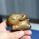 天然綠檀木奔跑兔生肖兔子小擺件手把件實(shí)木雕可愛(ài)萌兔子檀木擺件 綠檀奔跑兔6公分左右