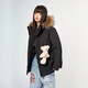 LALABOBO90鴨絨毛領(lǐng)工裝羽絨服冬季新款保暖連帽加厚外套LBDD-WSYR17 黑色 M