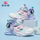 哈比熊（HOBIBEAR）女童鞋夏季兒童涼鞋男童旋轉(zhuǎn)扣沙灘運動涼鞋JD79U81粉紫33碼