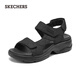斯凱奇（Skechers）涼鞋女士秋季厚底百搭運動(dòng)涼拖鞋外穿軟底沙灘鞋溯溪鞋163542