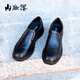 內(nèi)聯(lián)升皮鞋男男士休閑皮鞋黑色男鞋商務(wù)休閑鞋工作鞋正裝鞋子4008C 黑色 單層 42