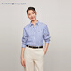 TOMMY HILFIGER【寬松條紋】秋冬女裝純棉輕薄商務(wù)休閑長(cháng)袖襯衫外套 藍白條紋C66 M （推薦：115-130斤）