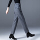 凌丹娜羊毛加厚毛呢褲子女秋冬蘿卜褲灰色女褲西褲新款休閑褲冬季哈倫褲 灰色 31