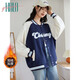 Halo Queen棉服秋冬保暖厚衛衣外套女保暖撞色時(shí)尚款冬棒球外套H44D007
