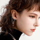 VIGG幻夜之心耳釘女高級(jí)感小眾耳環(huán)2024年新款秋冬氣質(zhì)銀針耳飾 幻夜之心耳釘