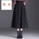 冪系格子毛呢a字裙半身裙女秋冬中長(cháng)款2025新款高腰顯瘦大擺傘裙垂感 格子 XL 腰圍2尺2/適合111-120斤