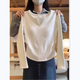 妃麗慕尚V領(lǐng)打底衫白色內(nèi)搭女短款正肩上衣2025新款秋冬季修身顯瘦長袖t恤 【棉常規(guī)】895白色 XL 建議130斤以內(nèi)