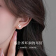 米蔓（MIMORE）S999足銀雙蝴蝶耳釘女時(shí)尚潮流高級(jí)感氣質(zhì)耳飾養(yǎng)耳洞睡覺免摘防堵