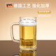 DKO啤酒杯帶把大容量家用網(wǎng)紅扎啤杯商用創(chuàng)意大玻璃杯精釀啤酒杯子 海特啤酒杯*1只 465ml