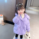 幽幽小熊女童羽絨棉服冬裝2023新款洋氣兒童棉襖加厚寶寶冬季外套小童棉衣 紫色 150
