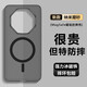 守機工坊 適用華為mate60rs非凡大師設計手機殼磨砂半透硬殼60rs保時捷防摔全包保護套  華為mate60rs (磁吸款透黑)帶紋理不沾指紋
