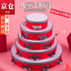 坤隨 奧爾夫樂(lè )器木質(zhì)手拍鼓兒童打擊樂(lè )器手搖鼓新疆舞蹈早教表演用 紅色單排鈴鼓8寸【20cm】