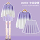 優(yōu)優(yōu)1點(diǎn)（Yoyo one）女童連衣裙2025新款春秋衛衣過(guò)年套裝兒童jk百褶裙兩件套大童秋季 4947紫1566紫【春秋款】 150 150cm