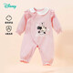 迪士尼（Disney）童裝女童側開(kāi)連體衣可愛(ài)米妮黛絲卡通寶寶哈衣夏新品 粉色 90cm
