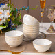 浩雅景德鎮(zhèn)陶瓷碗具套裝陶瓷米飯碗湯碗花仙子4.5英寸奧碗10個(gè)裝