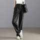 德瑪納通勤直筒氣質(zhì)長(cháng)褲春秋中腰時(shí)尚簡(jiǎn)約休閑褲子女褲 黑色 26 