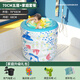 博士豚嬰兒游泳池家用大型兒童充氣泳池玩具游泳桶洗澡盆戶(hù)外氣墊游泳池 圓形70CM五層+電泵