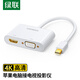 綠聯(lián)MiniDP轉(zhuǎn)HDMI VGA轉(zhuǎn)換器線 4K高清適用蘋果電腦Surface筆記本接投影儀轉(zhuǎn)接頭 mini dp轉(zhuǎn)hdmi【雷電接口】
