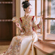 泰勒馬丁秀禾服新娘婚紗2025新款中式嫁衣結(jié)婚禮服敬酒服古裝龍鳳褂出閣服 231226 XL
