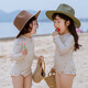 旻勝兒童泳衣女連體長(zhǎng)袖速干防曬泳衣可愛(ài)游泳衣中小童帶泳帽UPF50+ 香蕉100cm
