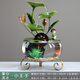 樸記創(chuàng)意荷花玻璃魚(yú)缸流水?dāng)[件自動(dòng)循環(huán)噴泉景觀客廳桌面造景裝飾禮品 童心流水（小王子）
