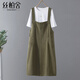 絲柏舍減齡背帶裙2025夏裝新款女裝寬松直筒學(xué)院風(fēng)連衣裙