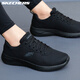 Skechers斯凱奇男鞋跑步鞋夏季新款網(wǎng)面透氣運(yùn)動(dòng)鞋子男輕便舒適減震跑鞋 全黑色 42