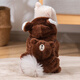阿莫爾寵物貓咪衣服保暖背帶四腳衣加厚加絨狗狗衣服小型犬冬季泰迪幼犬 毛熊四腳衣（咖色） S(具體參考身長(cháng)和胸圍)